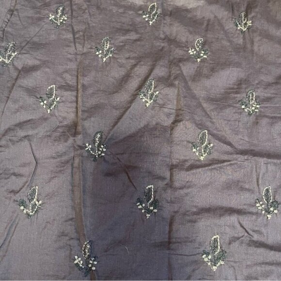 J. Crew Brown Embroidered Blouse US M - Picture 6 of 7
